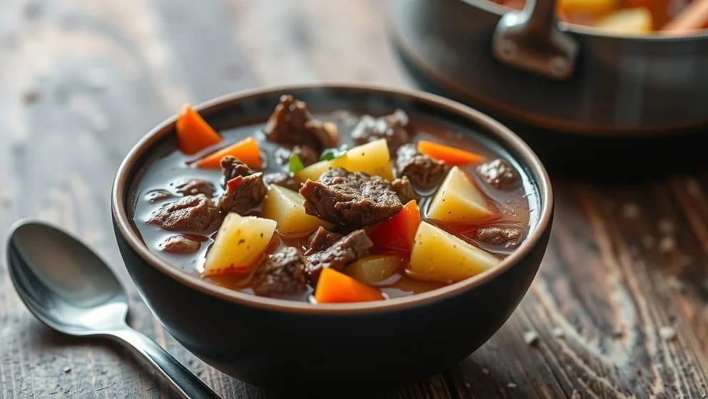 Köttfärssoppa med potatis och morötter