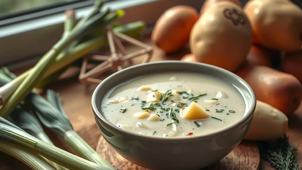 Potatis och purjolökssoppa utan grädde