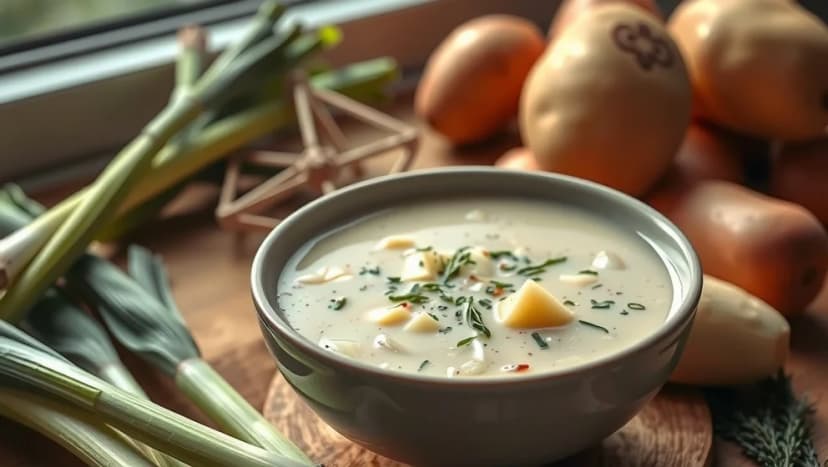 Potatis och purjolökssoppa utan grädde